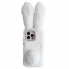 For iPhone 15 Pro Cute Plush Rabbit TPU Phone Case(White) - 1