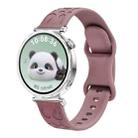 For Huawei Watch GT 5 41mm Leopard Embossed Silicone Watch Band(Smoky Purple) - 1