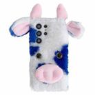 For Samsung Galaxy S25 Ultra 5G Cute Plush Cow TPU Phone Case(Blue) - 1