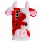 For Samsung Galaxy S23 Ultra 5G Cute Plush Cow TPU Phone Case(Red) - 1