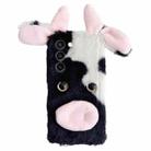 For Samsung Galaxy S23 5G Cute Plush Cow TPU Phone Case(Black) - 1