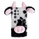 For Samsung Galaxy S21 Ultra 5G Cute Plush Cow TPU Phone Case(Black) - 1