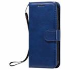 For iPhone 12 mini Solid Color Horizontal Flip Protective Leather Case with Holder & Card Slots & Wallet & Photo Frame & Lanyard(Blue) - 2
