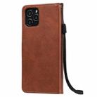 For iPhone 12 / 12 Pro Solid Color Horizontal Flip Protective Leather Case with Holder & Card Slots & Wallet & Photo Frame & Lanyard(Brown) - 2