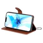 For iPhone 12 / 12 Pro Solid Color Horizontal Flip Protective Leather Case with Holder & Card Slots & Wallet & Photo Frame & Lanyard(Brown) - 5