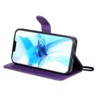 For iPhone 12 / 12 Pro Solid Color Horizontal Flip Protective Leather Case with Holder & Card Slots & Wallet & Photo Frame & Lanyard(Purple) - 5