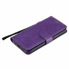 For iPhone 12 / 12 Pro Solid Color Horizontal Flip Protective Leather Case with Holder & Card Slots & Wallet & Photo Frame & Lanyard(Purple) - 6