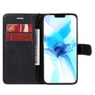 For iPhone 12 / 12 Pro Solid Color Horizontal Flip Protective Leather Case with Holder & Card Slots & Wallet & Photo Frame & Lanyard(Black) - 3