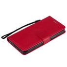 For iPhone 12 / 12 Pro Solid Color Horizontal Flip Protective Leather Case with Holder & Card Slots & Wallet & Photo Frame & Lanyard(Red) - 6