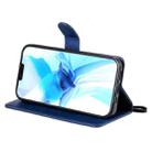 For iPhone 12 / 12 Pro Solid Color Horizontal Flip Protective Leather Case with Holder & Card Slots & Wallet & Photo Frame & Lanyard(Blue) - 5