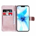 For iPhone 12 / 12 Pro Solid Color Horizontal Flip Protective Leather Case with Holder & Card Slots & Wallet & Photo Frame & Lanyard(Rose Gold) - 3