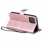 For iPhone 12 / 12 Pro Solid Color Horizontal Flip Protective Leather Case with Holder & Card Slots & Wallet & Photo Frame & Lanyard(Rose Gold) - 4