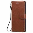 For iPhone 12 Pro Max Solid Color Horizontal Flip Protective Leather Case with Holder & Card Slots & Wallet & Photo Frame & Lanyard(Brown) - 2