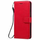 For iPhone 12 Pro Max Solid Color Horizontal Flip Protective Leather Case with Holder & Card Slots & Wallet & Photo Frame & Lanyard(Red) - 2