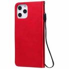 For iPhone 12 Pro Max Solid Color Horizontal Flip Protective Leather Case with Holder & Card Slots & Wallet & Photo Frame & Lanyard(Red) - 3