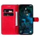 For iPhone 12 Pro Max Solid Color Horizontal Flip Protective Leather Case with Holder & Card Slots & Wallet & Photo Frame & Lanyard(Red) - 4