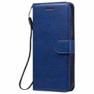 For iPhone 12 Pro Max Solid Color Horizontal Flip Protective Leather Case with Holder & Card Slots & Wallet & Photo Frame & Lanyard(Blue) - 2