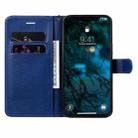 For iPhone 12 Pro Max Solid Color Horizontal Flip Protective Leather Case with Holder & Card Slots & Wallet & Photo Frame & Lanyard(Blue) - 4