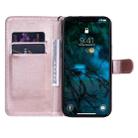For iPhone 12 Pro Max Solid Color Horizontal Flip Protective Leather Case with Holder & Card Slots & Wallet & Photo Frame & Lanyard(Rose Gold) - 4