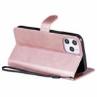 For iPhone 12 Pro Max Solid Color Horizontal Flip Protective Leather Case with Holder & Card Slots & Wallet & Photo Frame & Lanyard(Rose Gold) - 5