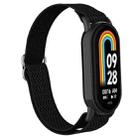 For Xiaomi Smart Band 9 / 8 Plastic Plug Wave Elastic Nylon Watch Band(Black) - 2