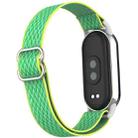 For Xiaomi Smart Band 9 / 8 Plastic Plug Wave Elastic Nylon Watch Band(Bright Yellow) - 3