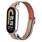 For Xiaomi Smart Band 9 / 8 Plastic Plug Wave Elastic Nylon Watch Band(Colorful) - 1