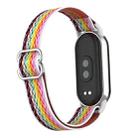 For Xiaomi Smart Band 9 / 8 Plastic Plug Wave Elastic Nylon Watch Band(Colorful) - 3