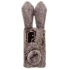 For Samsung Galaxy S25 Ultra 5G Cute Plush Rabbit TPU Phone Case(Brown) - 1