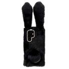 For Samsung Galaxy S24 Ultra 5G Cute Plush Rabbit TPU Phone Case(Black) - 1