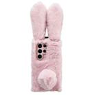 For Samsung Galaxy S24 Ultra 5G Cute Plush Rabbit TPU Phone Case(Pink) - 1