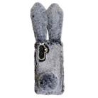 For Samsung Galaxy S24+ 5G Cute Plush Rabbit TPU Phone Case(Dark Grey) - 1