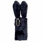 For Samsung Galaxy S24 5G Cute Plush Rabbit TPU Phone Case(Black) - 1