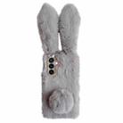 For Samsung Galaxy S23 FE 5G Cute Plush Rabbit TPU Phone Case(Light Grey) - 1