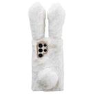For Samsung Galaxy S23 Ultra 5G Cute Plush Rabbit TPU Phone Case(White) - 1