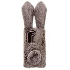 For Samsung Galaxy S21 5G Cute Plush Rabbit TPU Phone Case(Brown) - 1