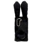 For Samsung Galaxy S21+ 5G Cute Plush Rabbit TPU Phone Case(Black) - 1