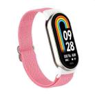 For Xiaomi Smart Band 9 / 8 Plastic Plug Plain Elastic Nylon Watch Band(Fresh Pink) - 2