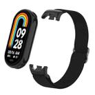 For Xiaomi Smart Band 9 / 8 Plastic Plug Plain Elastic Nylon Watch Band(Black) - 3