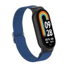 For Xiaomi Smart Band 9 / 8 Plastic Plug Plain Elastic Nylon Watch Band(Cold Blue) - 2