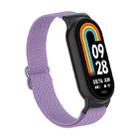 For Xiaomi Smart Band 9 / 8 Plastic Plug Plain Elastic Nylon Watch Band(Lavender) - 2