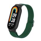 For Xiaomi Smart Band 9 / 8 Plastic Plug Plain Elastic Nylon Watch Band(Army Green) - 1