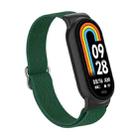 For Xiaomi Smart Band 9 / 8 Plastic Plug Plain Elastic Nylon Watch Band(Army Green) - 2