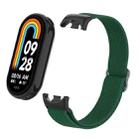 For Xiaomi Smart Band 9 / 8 Plastic Plug Plain Elastic Nylon Watch Band(Army Green) - 3