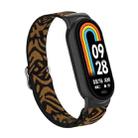 For Xiaomi Smart Band 9 / 8 Plastic Plug Plain Elastic Nylon Watch Band(Leopard Print) - 2