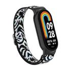 For Xiaomi Smart Band 9 / 8 Plastic Plug Plain Elastic Nylon Watch Band(Snow Leopard) - 2