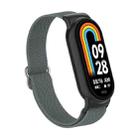 For Xiaomi Smart Band 9 / 8 Plastic Plug Plain Elastic Nylon Watch Band(Charcoal Color) - 2