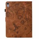 For iPad mini 2024 / mini 6 Flowers and Bird Embossed Smart Leather Tablet Case(Brown) - 3
