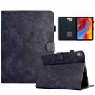 For iPad mini 2024 / mini 6 Flowers and Bird Embossed Smart Leather Tablet Case(Black) - 1