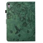 For iPad mini 2024 / mini 6 Flowers and Bird Embossed Smart Leather Tablet Case(Green) - 3